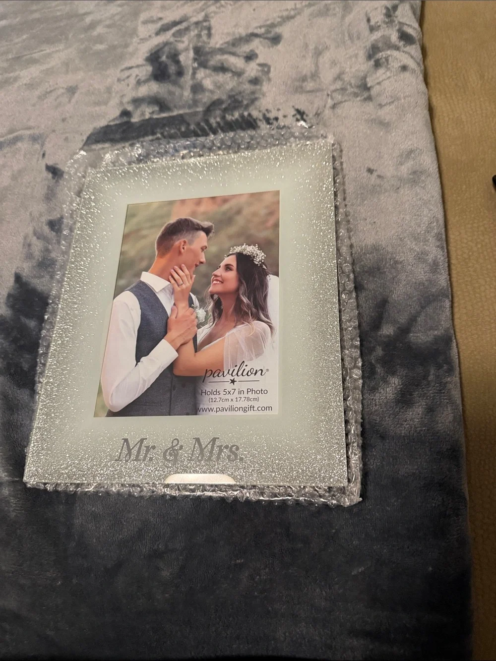 Mr. & Mrs. Sparkle Silver Wedding Photo Frame